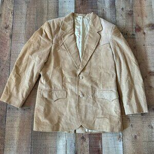 Vintage Pioneer Wear Tan Corduroy Blazer Jacket Mens Size 44